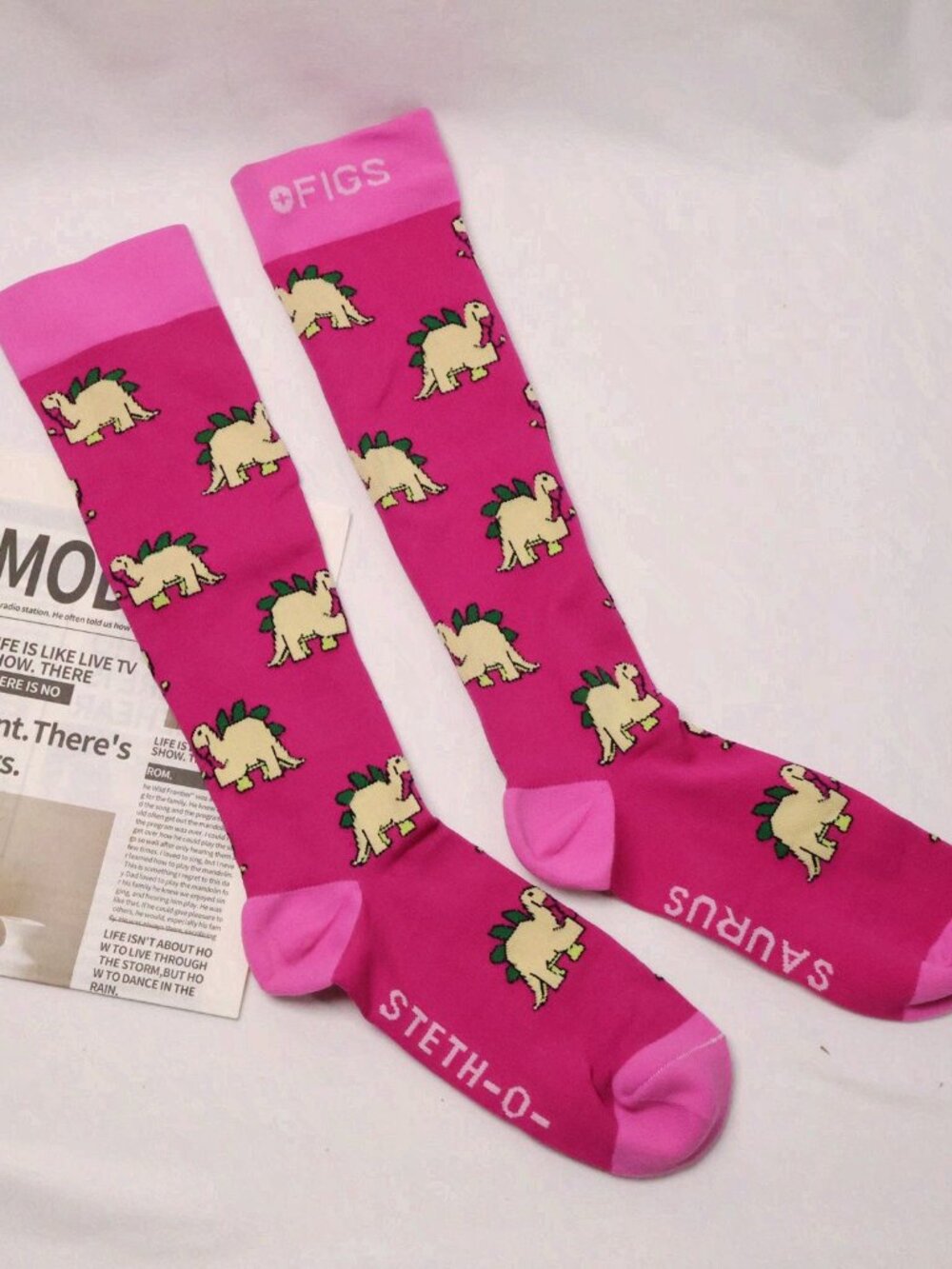 Figs Compression Socks Fun Dinosaur Design [Size S]